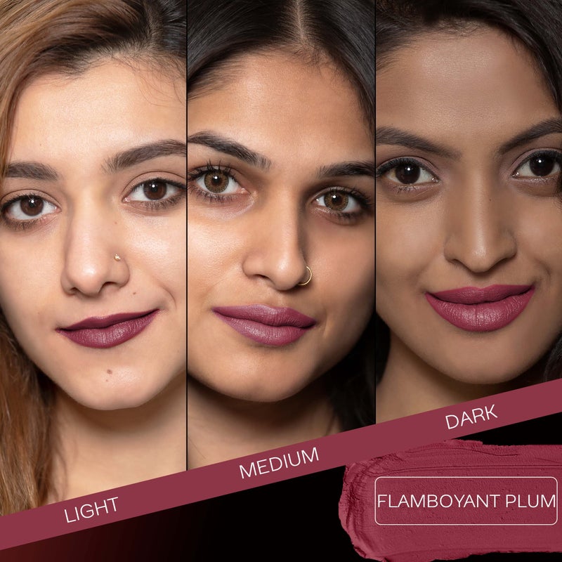Faces Canada Weightless Matte Lipstick 4g Flamboyant Plum 12 (Maroon) - Image 2